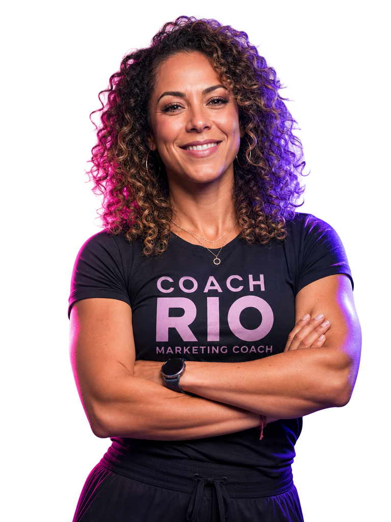 COACH RIO, the Marketing Coach, smiling with arms crossed